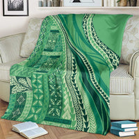 Pasifika Women's Day - Samoa Siapo Malu Tattoo Inspired Blanket Jade LT7 - Polynesian Pride