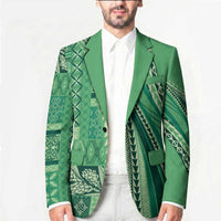 Pasifika Women's Day - Samoa Siapo Malu Tattoo Inspired Blazer Jade LT7 - Polynesian Pride