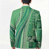Pasifika Women's Day - Samoa Siapo Malu Tattoo Inspired Blazer Jade LT7 - Polynesian Pride