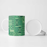 Pasifika Women's Day - Samoa Siapo Malu Tattoo Inspired Ceramic Mug Jade LT7 - Polynesian Pride
