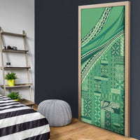 Pasifika Women's Day - Samoa Siapo Malu Tattoo Inspired Door Cover Jade LT7 - Polynesian Pride