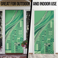 Pasifika Women's Day - Samoa Siapo Malu Tattoo Inspired Door Cover Jade LT7 - Polynesian Pride