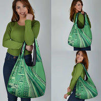 Pasifika Women's Day - Samoa Siapo Malu Tattoo Inspired Grocery Bag Jade LT7 - Polynesian Pride