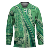 Pasifika Women's Day - Samoa Siapo Malu Tattoo Inspired Hockey Jersey Jade LT7 Unisex Jade - Polynesian Pride
