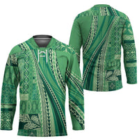 Pasifika Women's Day - Samoa Siapo Malu Tattoo Inspired Hockey Jersey Jade LT7 - Polynesian Pride