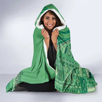 Pasifika Women's Day - Samoa Siapo Malu Tattoo Inspired Hooded Blanket Jade LT7 - Polynesian Pride
