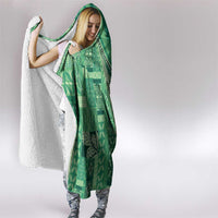 Pasifika Women's Day - Samoa Siapo Malu Tattoo Inspired Hooded Blanket Jade LT7 - Polynesian Pride