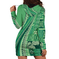Pasifika Women's Day - Samoa Siapo Malu Tattoo Inspired Hoodie Dress Jade LT7 - Polynesian Pride