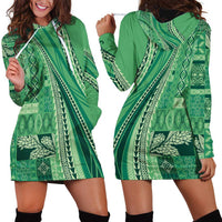 Pasifika Women's Day - Samoa Siapo Malu Tattoo Inspired Hoodie Dress Jade LT7 - Polynesian Pride