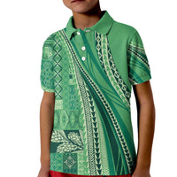 Pasifika Women's Day - Samoa Siapo Malu Tattoo Inspired Kid Polo Shirt Jade LT7 Kid Jade - Polynesian Pride