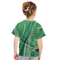 Pasifika Women's Day - Samoa Siapo Malu Tattoo Inspired Kid T Shirt Jade LT7 - Polynesian Pride