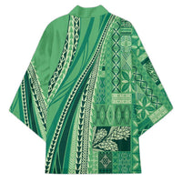 Pasifika Women's Day - Samoa Siapo Malu Tattoo Inspired Kimono Jade LT7 - Polynesian Pride