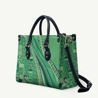 Pasifika Women's Day - Samoa Siapo Malu Tattoo Inspired Leather Bag Jade LT7 Jade - Polynesian Pride