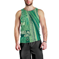 Pasifika Women's Day - Samoa Siapo Malu Tattoo Inspired Men Tank Top Jade LT7 - Polynesian Pride