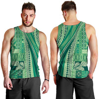 Pasifika Women's Day - Samoa Siapo Malu Tattoo Inspired Men Tank Top Jade LT7 - Polynesian Pride