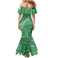 Pasifika Women's Day - Samoa Siapo Malu Tattoo Inspired Mermaid Dress Jade LT7 - Polynesian Pride