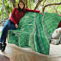 Pasifika Women's Day - Samoa Siapo Malu Tattoo Inspired Quilt Jade LT7 - Polynesian Pride