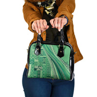 Pasifika Women's Day - Samoa Siapo Malu Tattoo Inspired Shoulder Handbag Jade LT7 One Size Jade - Polynesian Pride