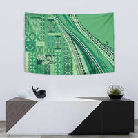 Pasifika Women's Day - Samoa Siapo Malu Tattoo Inspired Tapestry Jade LT7 - Polynesian Pride