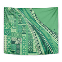 Pasifika Women's Day - Samoa Siapo Malu Tattoo Inspired Tapestry Jade LT7 - Polynesian Pride