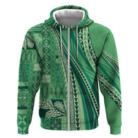 Pasifika Women's Day - Samoa Siapo Malu Tattoo Inspired Zip Hoodie Jade LT7 Zip Hoodie Jade - Polynesian Pride