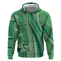 Pasifika Women's Day - Samoa Siapo Malu Tattoo Inspired Zip Hoodie Jade LT7 Pullover Hoodie Jade - Polynesian Pride