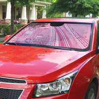 Pasifika Women's Day - Samoa Siapo Malu Tattoo Inspired Auto Sun Shade Pink LT7 - Polynesian Pride