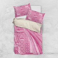 Pasifika Women's Day - Samoa Siapo Malu Tattoo Inspired Bedding Set Pink LT7 US Twin 172cm x 218cm Pink - Polynesian Pride