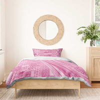 Pasifika Women's Day - Samoa Siapo Malu Tattoo Inspired Bedding Set Pink LT7 - Polynesian Pride