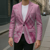 Pasifika Women's Day - Samoa Siapo Malu Tattoo Inspired Blazer Pink LT7 - Polynesian Pride