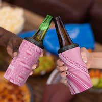 Pasifika Women's Day - Samoa Siapo Malu Tattoo Inspired 4 in 1 Can Cooler Tumbler Pink LT7 - Polynesian Pride