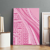 Pasifika Women's Day - Samoa Siapo Malu Tattoo Inspired Canvas Wall Art Pink LT7 - Polynesian Pride