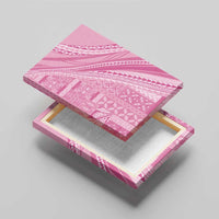 Pasifika Women's Day - Samoa Siapo Malu Tattoo Inspired Canvas Wall Art Pink LT7 - Polynesian Pride