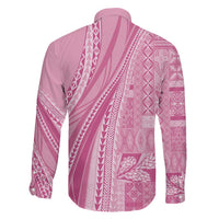 Pasifika Women's Day - Samoa Siapo Malu Tattoo Inspired Family Matching Tank Maxi Dress and Hawaiian Shirt Pink