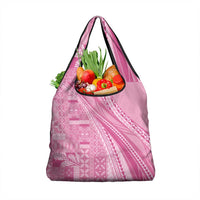 Pasifika Women's Day - Samoa Siapo Malu Tattoo Inspired Grocery Bag Pink LT7 1-pack One Size Pink - Polynesian Pride