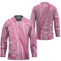 Pasifika Women's Day - Samoa Siapo Malu Tattoo Inspired Hockey Jersey Pink LT7 - Polynesian Pride