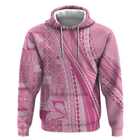 Pasifika Women's Day - Samoa Siapo Malu Tattoo Inspired Hoodie Pink LT7 Pullover Hoodie Pink - Polynesian Pride