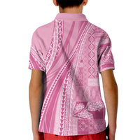 Pasifika Women's Day - Samoa Siapo Malu Tattoo Inspired Kid Polo Shirt Pink LT7 - Polynesian Pride