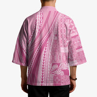 Pasifika Women's Day - Samoa Siapo Malu Tattoo Inspired Kimono Pink LT7 - Polynesian Pride
