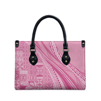 Pasifika Women's Day - Samoa Siapo Malu Tattoo Inspired Leather Bag Pink LT7 - Polynesian Pride