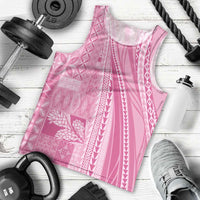 Pasifika Women's Day - Samoa Siapo Malu Tattoo Inspired Men Tank Top Pink LT7 - Polynesian Pride