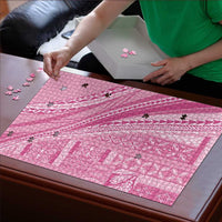 Pasifika Women's Day - Samoa Siapo Malu Tattoo Inspired Puzzle Pink LT7 - Polynesian Pride
