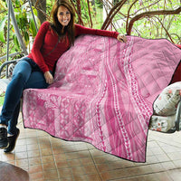 Pasifika Women's Day - Samoa Siapo Malu Tattoo Inspired Quilt Pink LT7 - Polynesian Pride