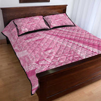 Pasifika Women's Day - Samoa Siapo Malu Tattoo Inspired Quilt Bed Set Pink LT7 - Polynesian Pride