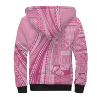 Pasifika Women's Day - Samoa Siapo Malu Tattoo Inspired Sherpa Hoodie Pink LT7 - Polynesian Pride