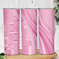 Pasifika Women's Day - Samoa Siapo Malu Tattoo Inspired Skinny Tumbler Pink LT7 - Polynesian Pride