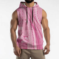 Pasifika Women's Day - Samoa Siapo Malu Tattoo Inspired Sleeveless Hoodie Pink LT7 - Polynesian Pride