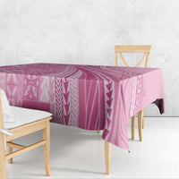 Pasifika Women's Day - Samoa Siapo Malu Tattoo Inspired Tablecloth Pink LT7 - Polynesian Pride