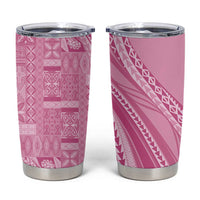Pasifika Women's Day - Samoa Siapo Malu Tattoo Inspired Tumbler Cup Pink LT7 Pink - Polynesian Pride