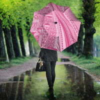 Pasifika Women's Day - Samoa Siapo Malu Tattoo Inspired Umbrella Pink LT7 - Polynesian Pride